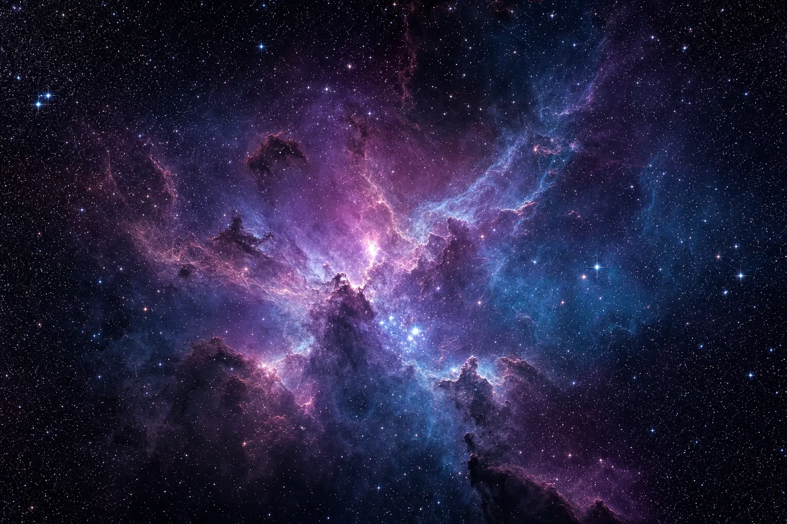 Generated violet and cyan nebula